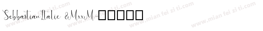 SebbastianItalic 8MxxM字体转换
